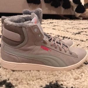 Gray Puma High Tops